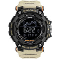 Relógio Smael Militar 1802 - Digital Watch relógio 024 AmploTech Pulseira Bege 